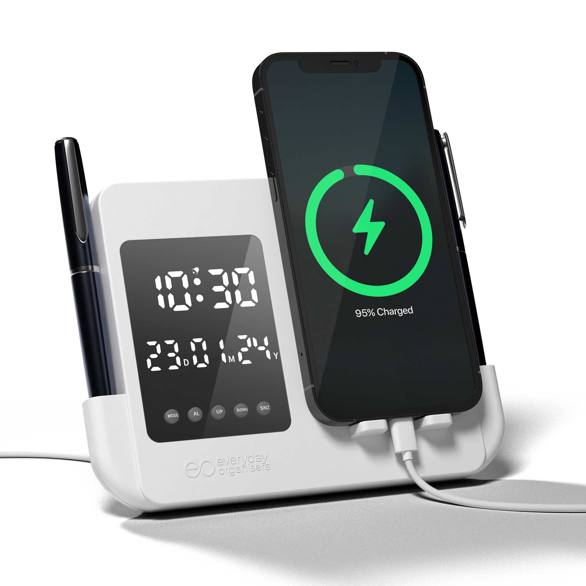 Digital alarm clock for students clockwise by eo everyday organisers