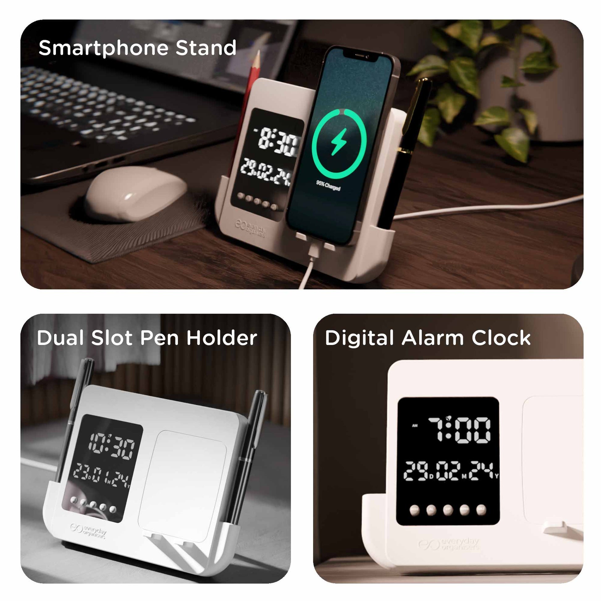 alarm clock fir heavy sleepers clockwise by eo everyday organisers