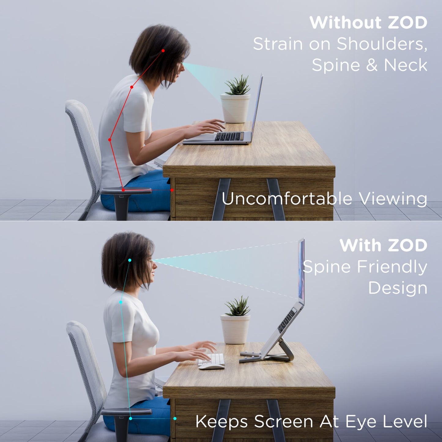 ergonomic laptop stand for good posture employee wellness gifts eo zod